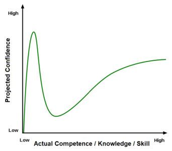The well-known Dunning-Kruger graph.